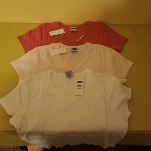 2 pcs Aeropostale t shirts white and pink